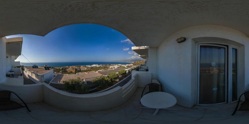3D панорама - Вид из номера отеля Semiramis (Греция, Крит)
