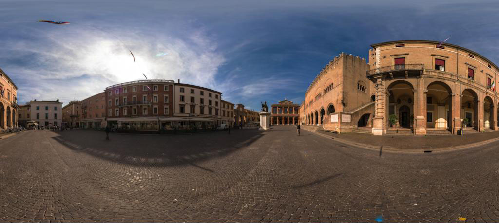 3D панорама - Площадь Кавур в Римини, Италия