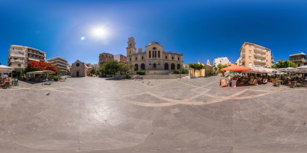 3D панорама - Площадь Св.Екатерины в Ираклионе (Греция, Крит)