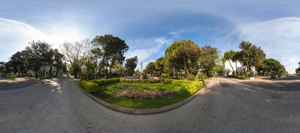 3D панорама - Площадь Федерико Феллини в Римини, Италия